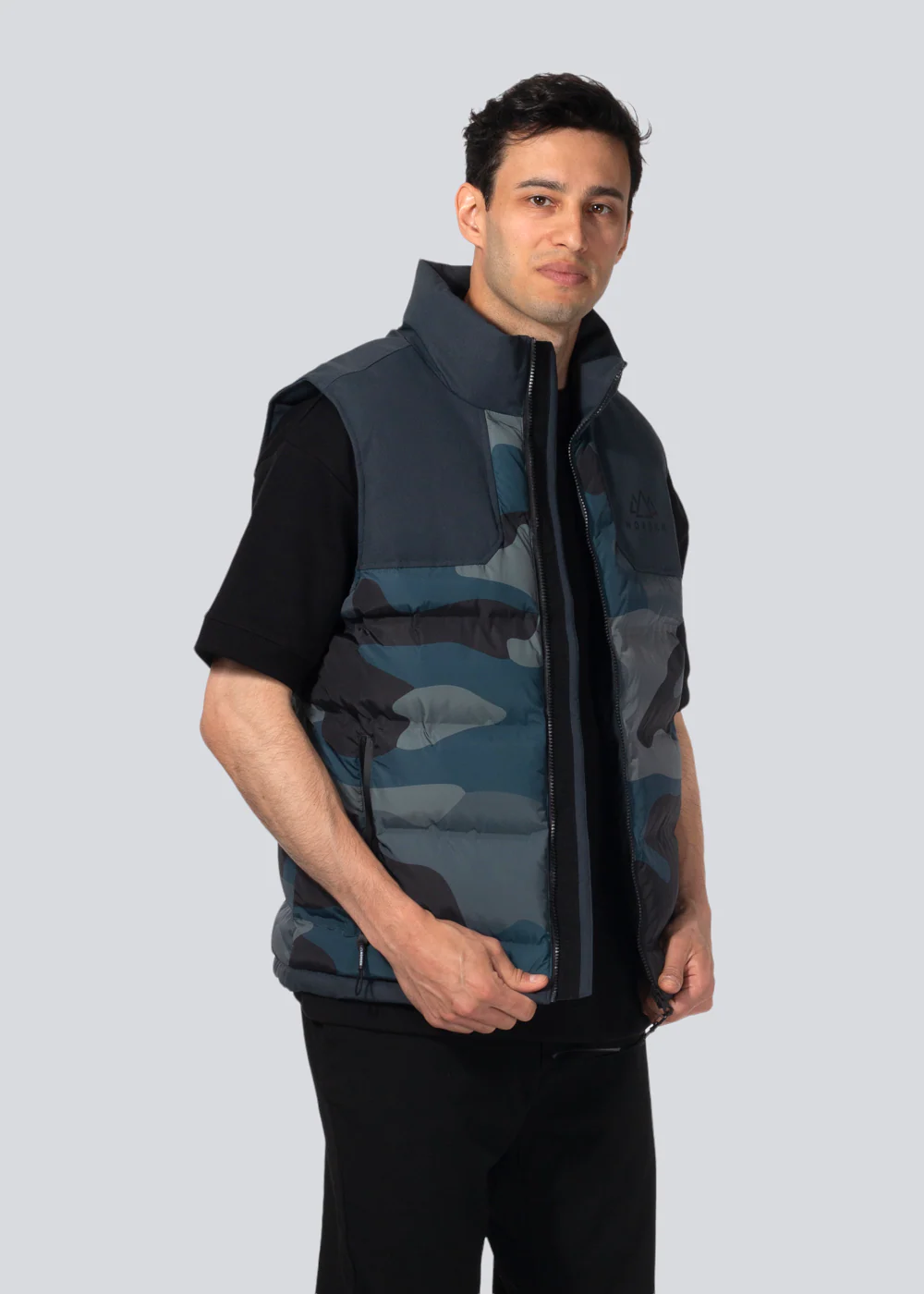 Finn Pongee Vest - Blue Camo - Image 4