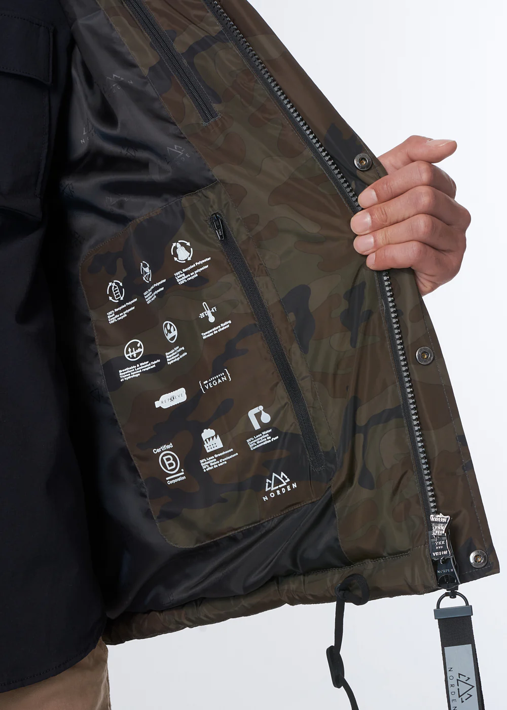 Kal Pongee Puffer - Camo Khaki - Image 5