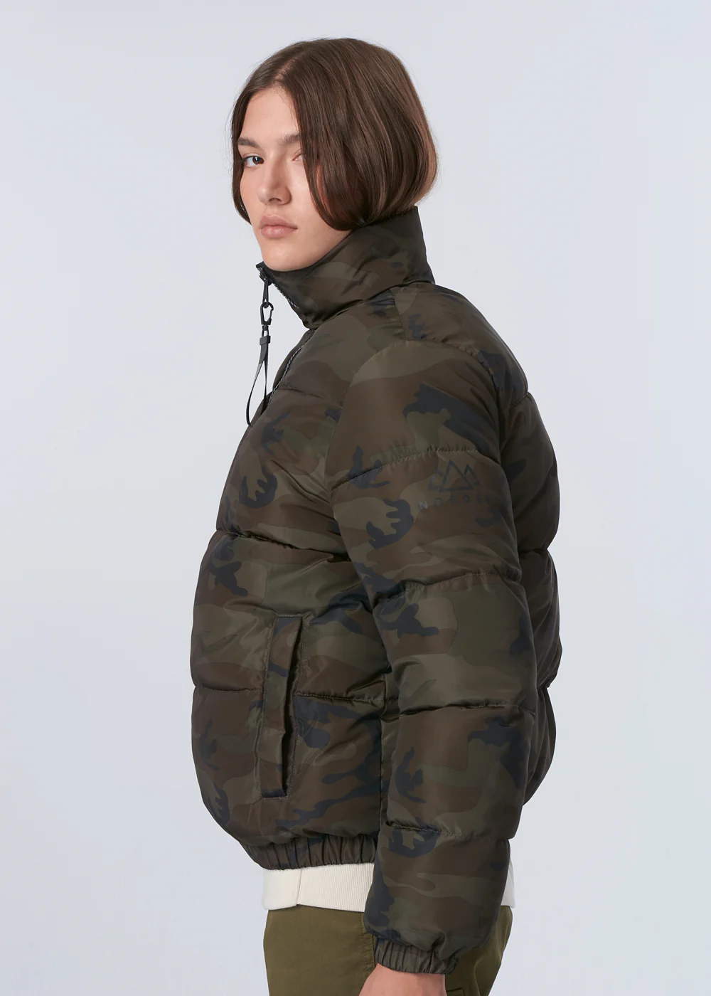 Kari Pongee Puffer - Camo Khaki - Image 3