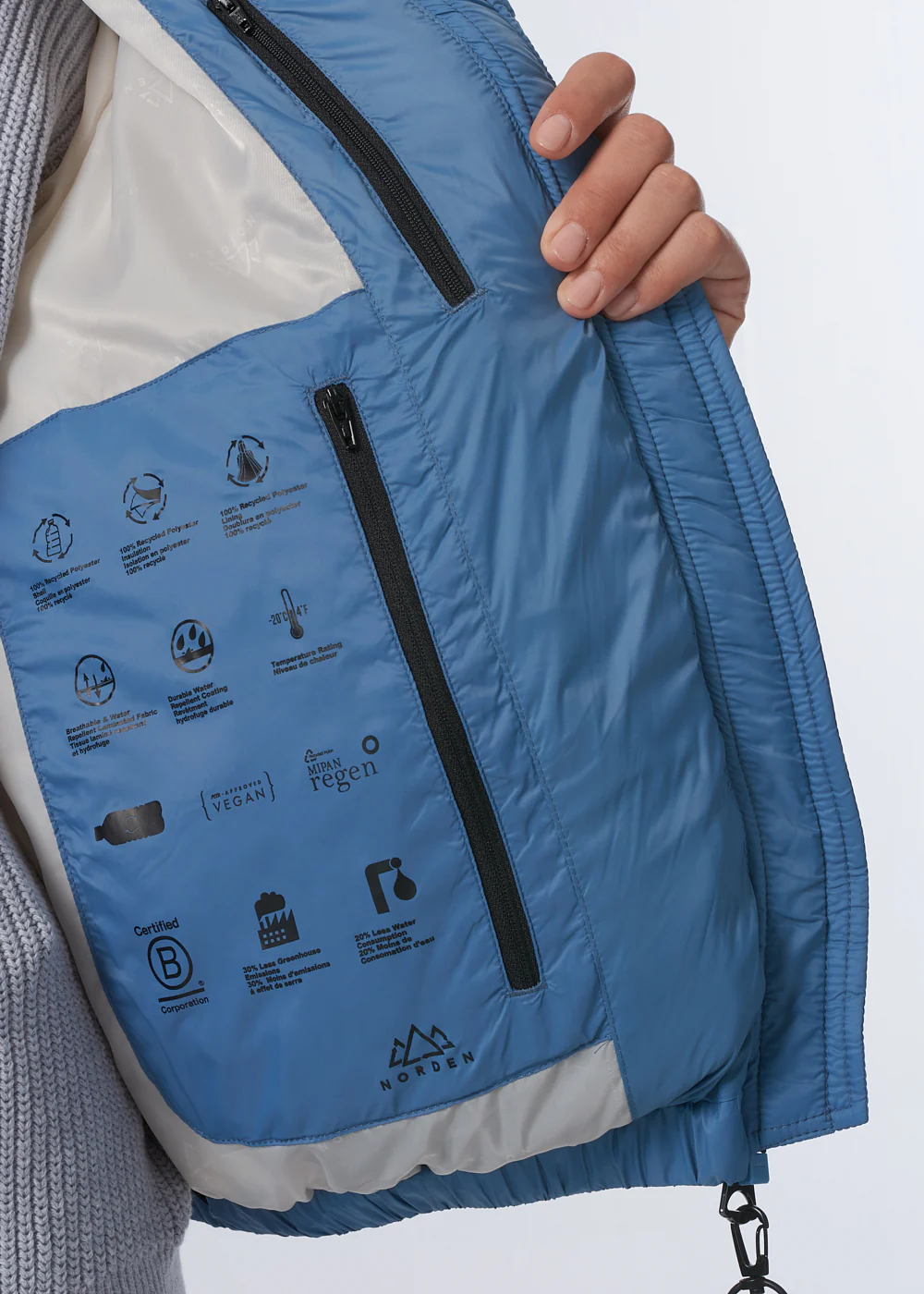 Mia Cire Puffer - Sky Blue - Image 5